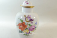 Porz.- Deckelvase Meissen,