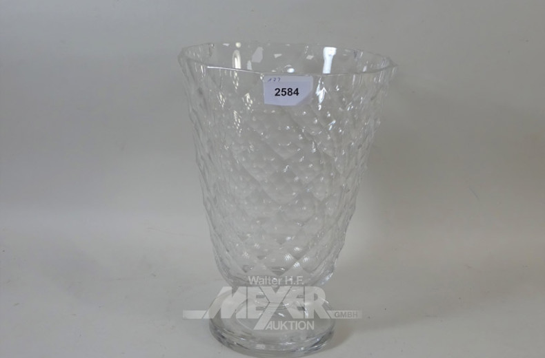 gr. Kristallvase mit Standfuß