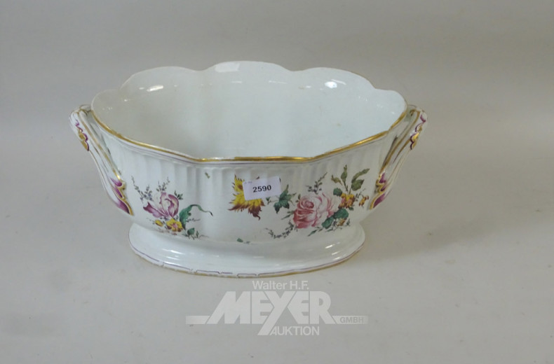 Jardiniere, Keramik, Blumendekor