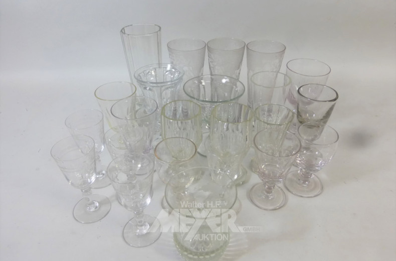 Posten div.alter Gläser