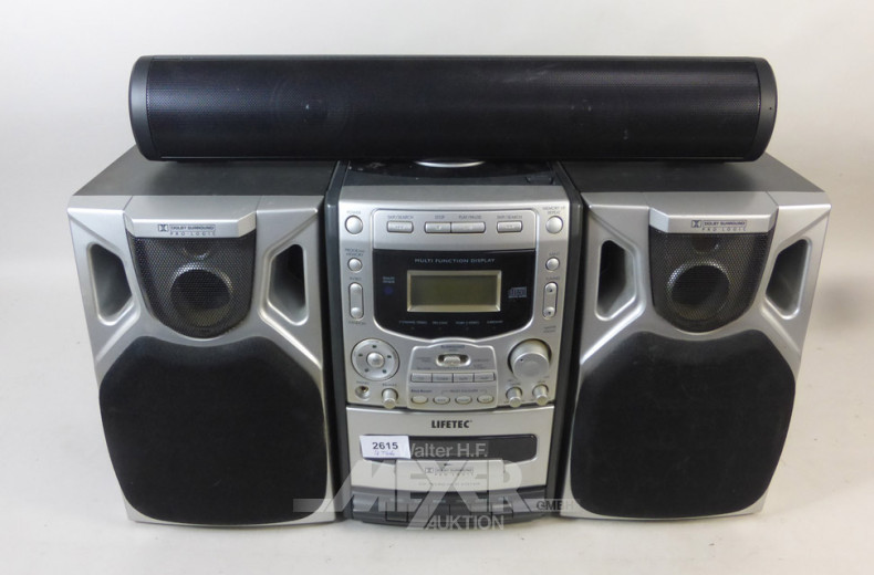 Musikanlage LIFETEC, mit Lautsprechern,