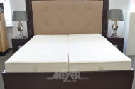 gr. Doppelbett, Rahmen Hochglanz braun,
