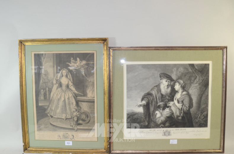 2 Stiche ''Portraits'',