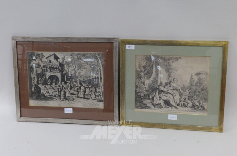 2 Kupferstiche: