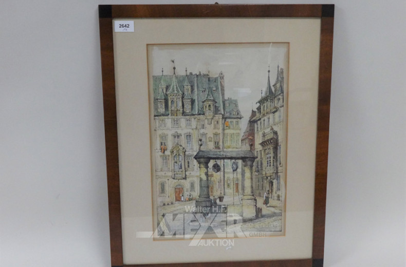 Lithografie ''Marktplatz''
