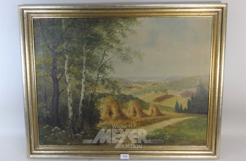 Gemälde ''Felder am Waldrand''