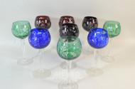 16 versch. farbige Kristall-Römer