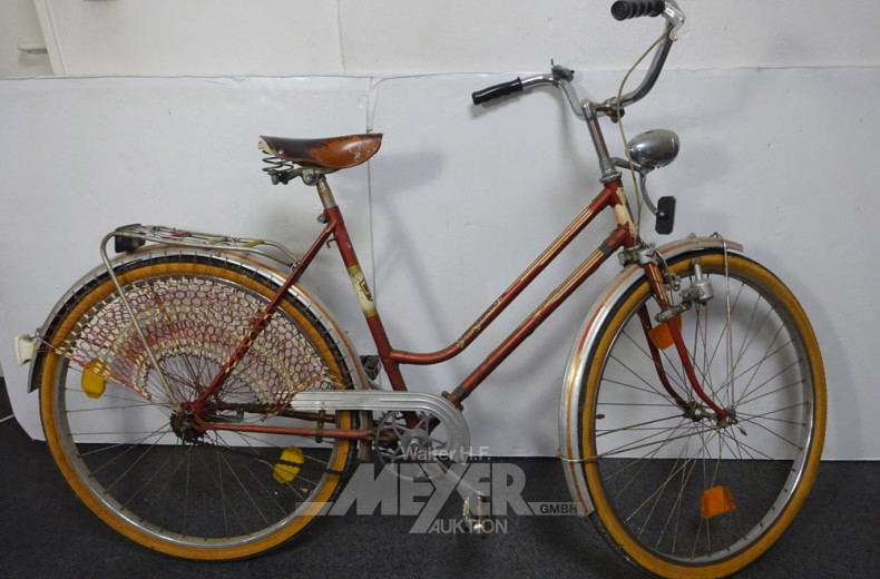 Damenrad ''Burgwart'', rot/braun,