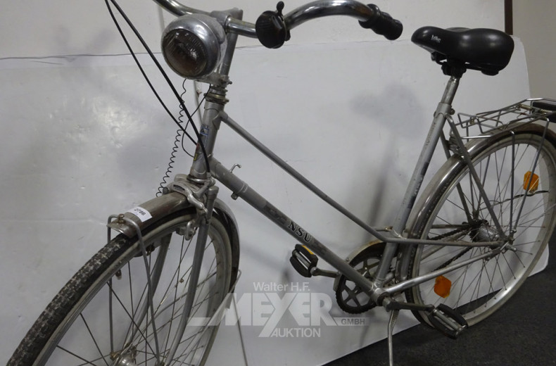 Damenrad NSU, silberfarben,