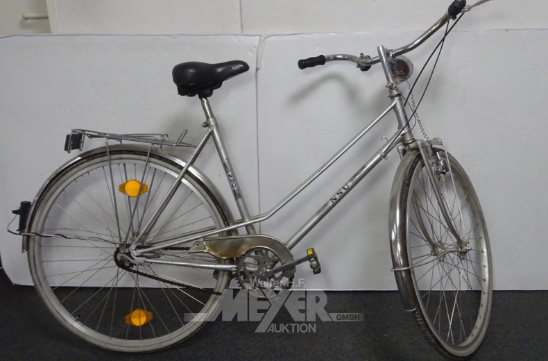 Damenrad NSU, silberfarben,