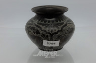 oriental. Vase, Metall, mit erotischen