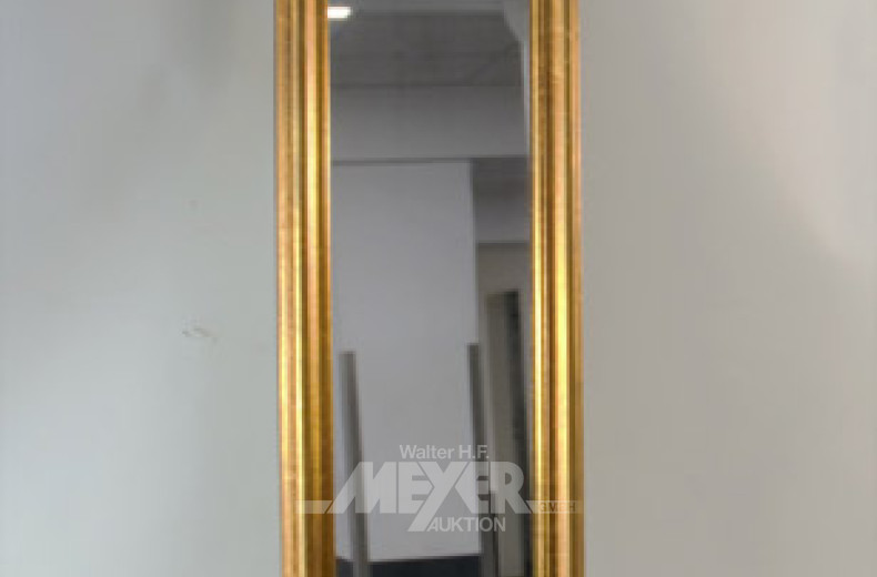 Wandspiegel im Holzrahmen, 117 x 20 cm