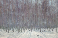 Gemälde, ''winterl. Birkenwald''