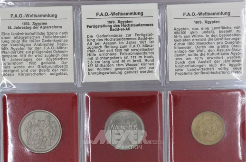 6 Münzalben mit Münzen ''Weltsammlung''