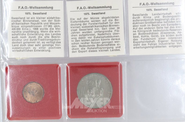 6 Münzalben mit Münzen ''Weltsammlung''