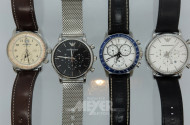 Uhrenkasten mit 4 Herrenarmbanduhren