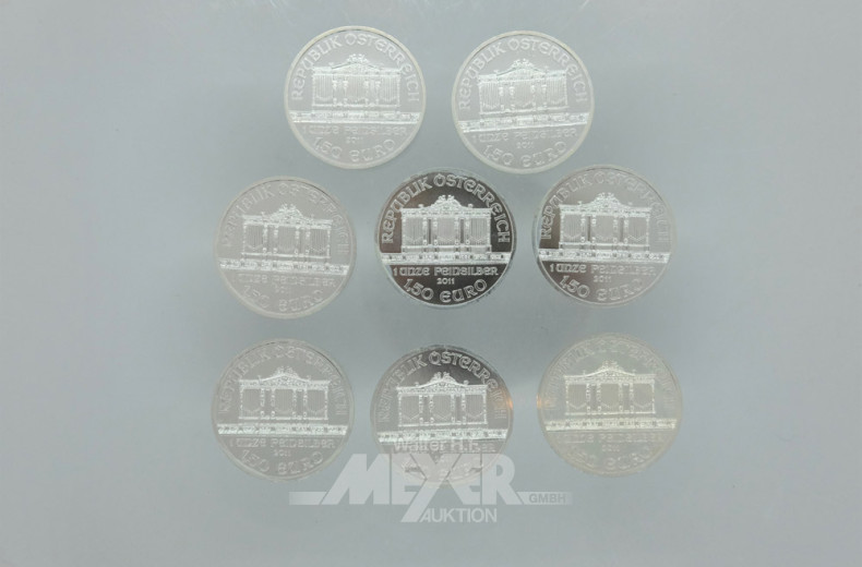 20 Feinsilber-Münzen 1,50 EURO (je 1 Unze)