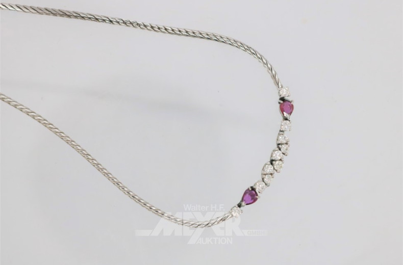 kl. Collier, 585er WG, ca. 10 g.