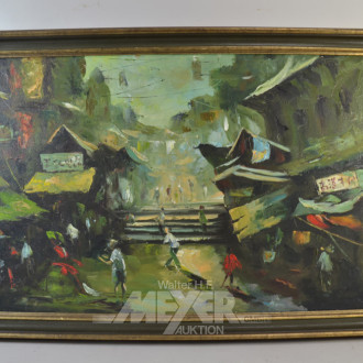 Gemälde ''Asiatischer Markt''