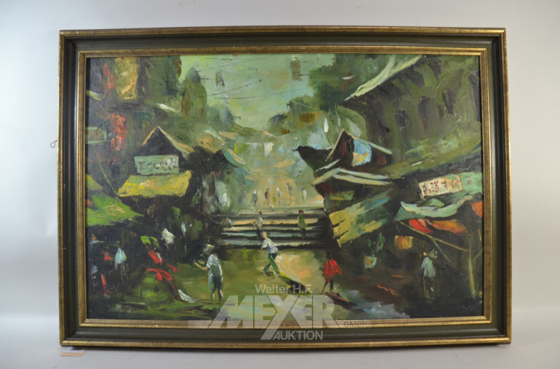 Gemälde ''Asiatischer Markt''