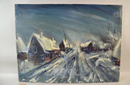 Gemälde ''Winterliche Dorfansicht''