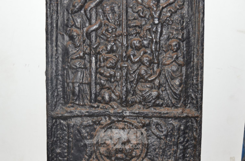 2 Ofenplatten, religiöse Motive,