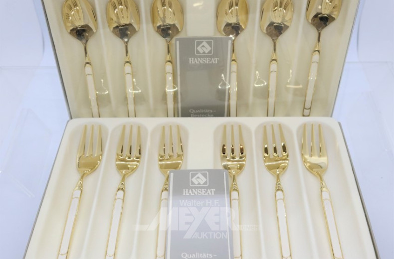 Kuchenbesteck HANSEAT, vergoldet