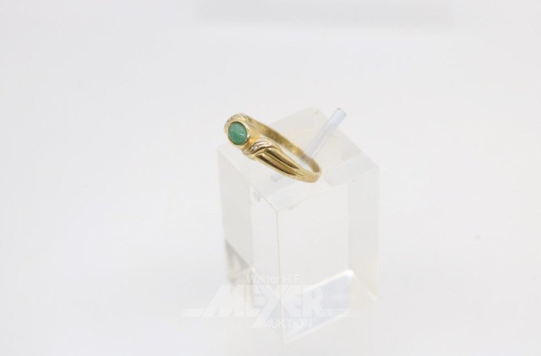 Damenring, 585er GG, besetzt mit