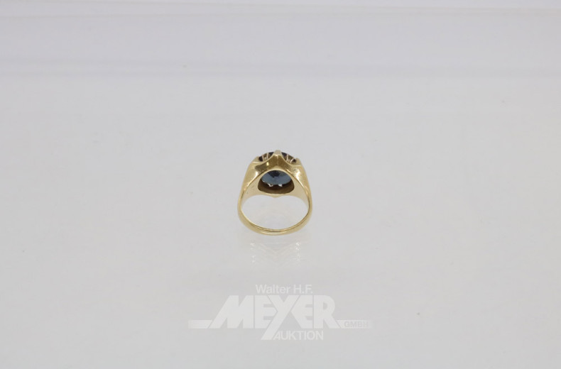 Damenring, 585er GG, besetzt mit