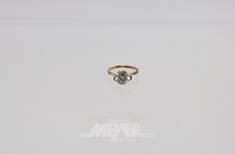 Damen-Solitärring, 585er GG,