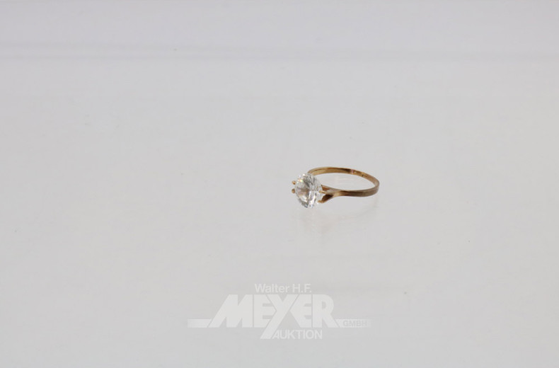 Damen-Solitärring, 585er GG,