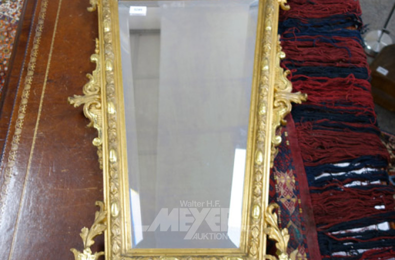 antiker Spiegel, 19. Jh., goldfarbiger