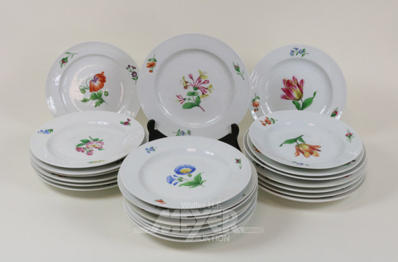 Posten versch. Teller, MEISSEN,