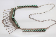 Trachten-Collier, Silber mit Türkisen