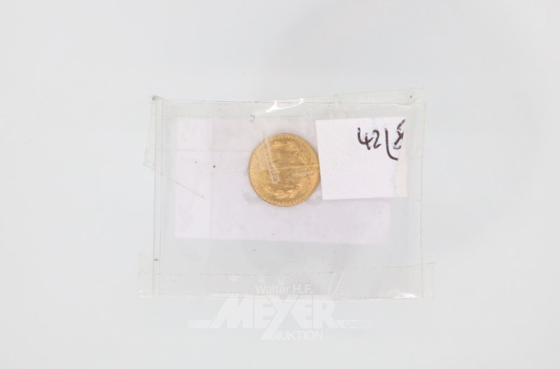 kl. Goldmünze, Dos Pesos Mexico