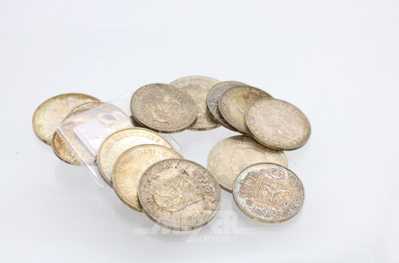 14 Münzen, Juliana Königin der Niederlande