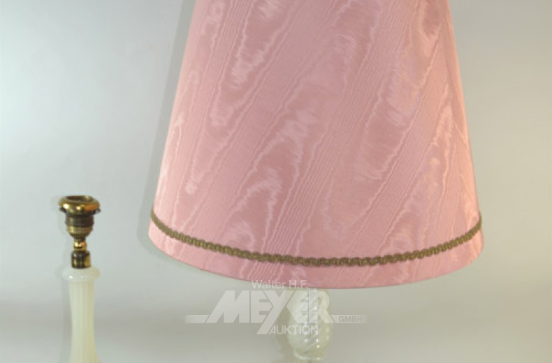 2 Tischlampen mit Glasfuß: