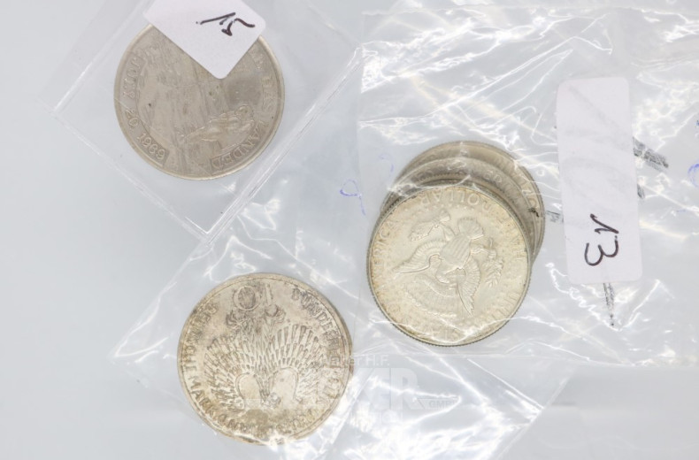 7 versch. Münzen und Medaillen: