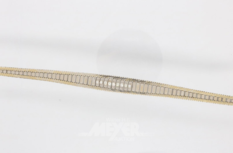 Armband, 750er WG rhodiniert, ca. 36 g.,