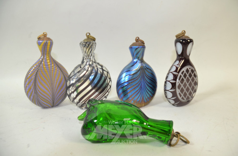 11 Parfüm-Flakons, Glas