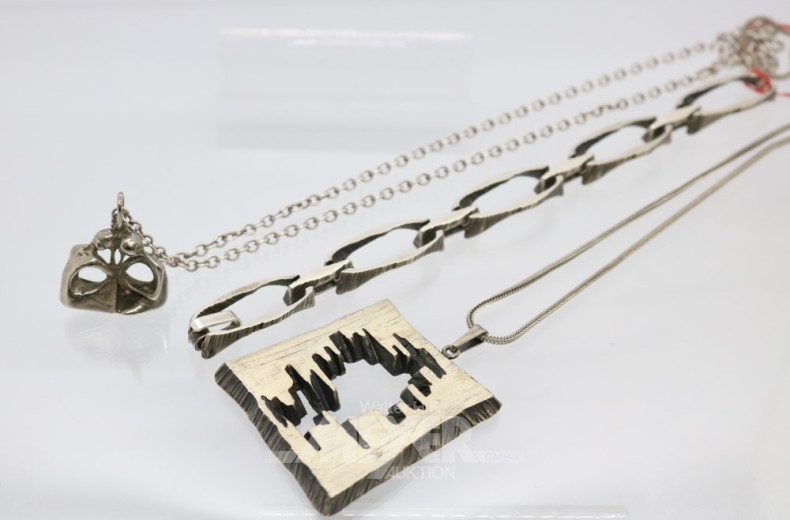 3 Teile Silberschmuck: