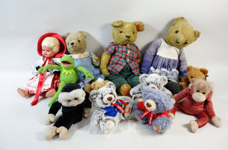 Posten alte Stoffbären u.