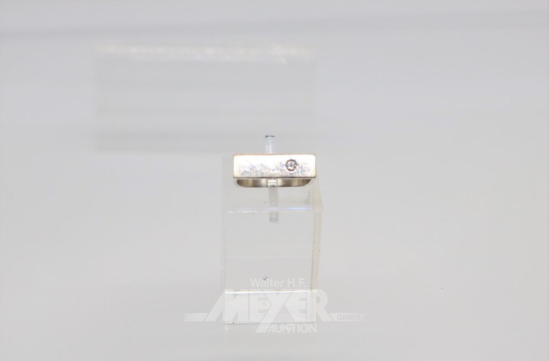 Damenring, 750er WG, besetzt mit