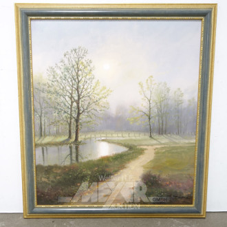Gemälde ''Flußlauf im Morgenlicht''