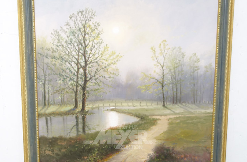 Gemälde ''Flußlauf im Morgenlicht''