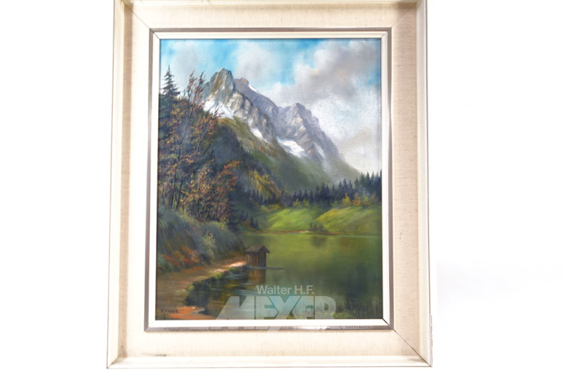 Gemälde ''Berglandschaft mit See''