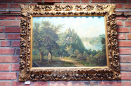 Gemälde ''Landschaft mit Burg''