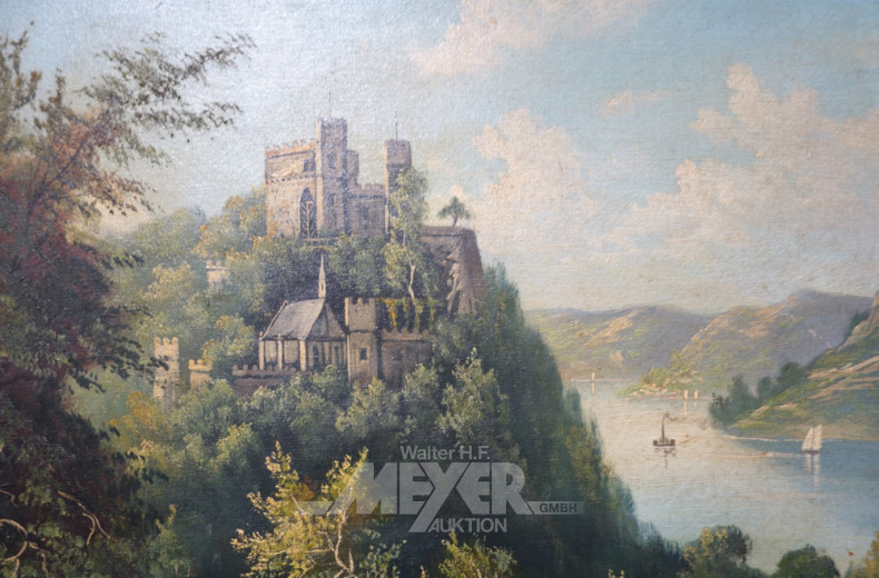 Gemälde ''Landschaft mit Burg''