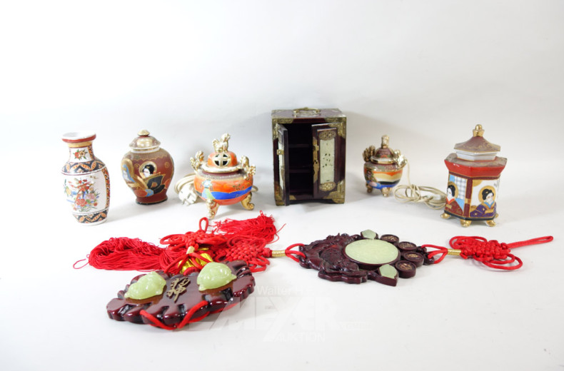 Posten Hausrat: Vase, Rauchverzehrer,