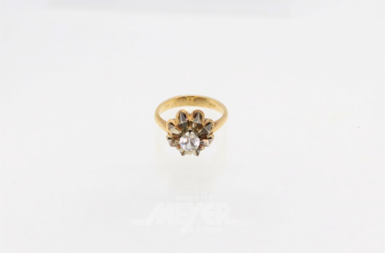 Damenring, 750er GG, RG: 52